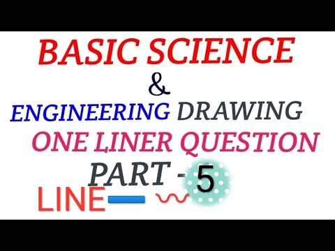 RRB ALP CBT - 2 BASIC SCIENCE AND ENGINEER DRAWING IN LINE #ONE_LINER_QUESTION #LINES