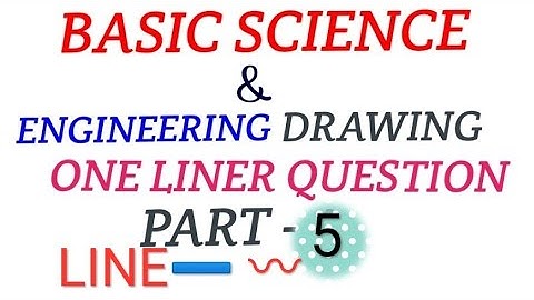 RRB ALP CBT - 2 BASIC SCIENCE AND ENGINEER DRAWING IN LINE #ONE_LINER_QUESTION #LINES