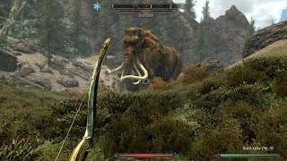 Fighting a Mammoth in LEGENDARY - Skyrim