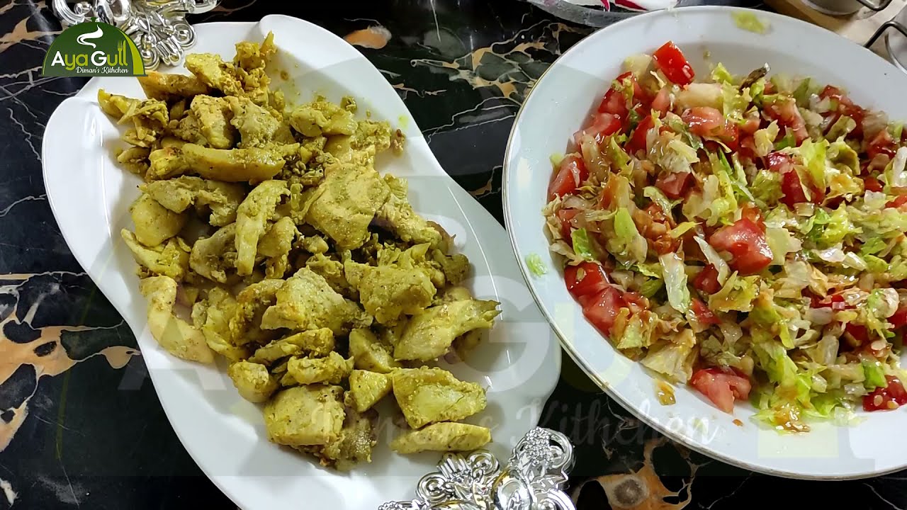 چۆنیەتی ئامادەکردنی گەسی مریشک لەسەر شێوازی ئایە گوڵ