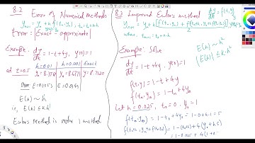Improved Euler Method and Runge Kutta Method