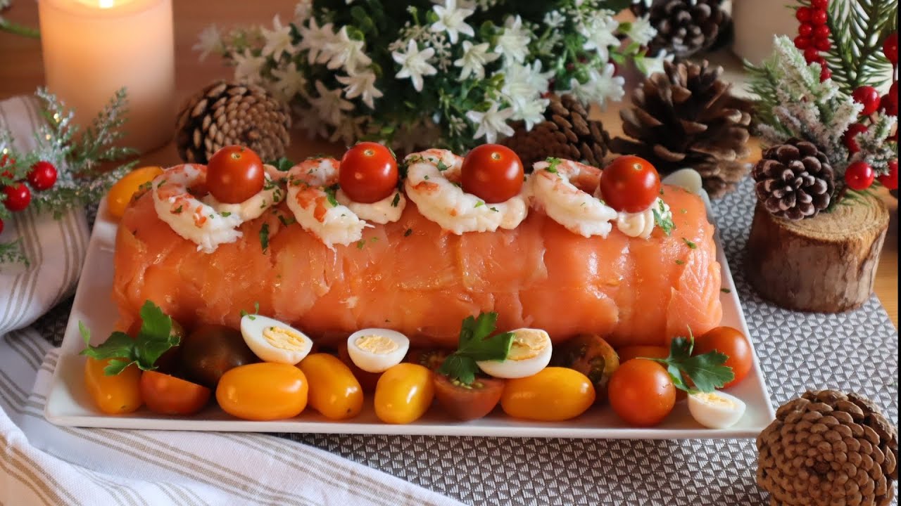Receta de BRAZO DE GITANO DE SALMÓN AHUMADO (pastel salado) 🧡