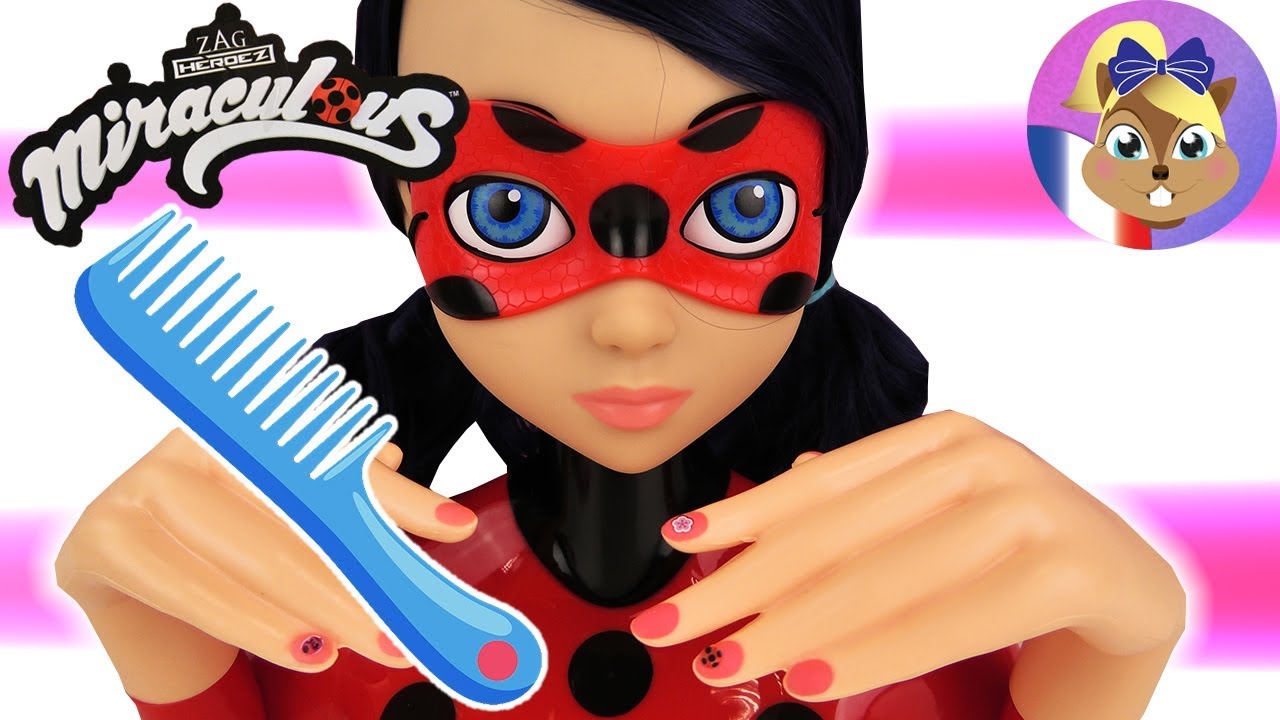 Miraculous Ladybug Tête à coiffer - Super héroïne Coiffures & Vernis à  ongles