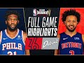 76ERS At PISTONS NBA IN SEASON TOURNAMENT FULL GAME HIGHLIGHTS November 10 2023 