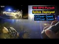 High Speed Pursuit, Spikes, Inattentive Driver Rams Patrol Car HITS Officers!