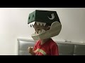 Simple cardboard dinosaur helmet