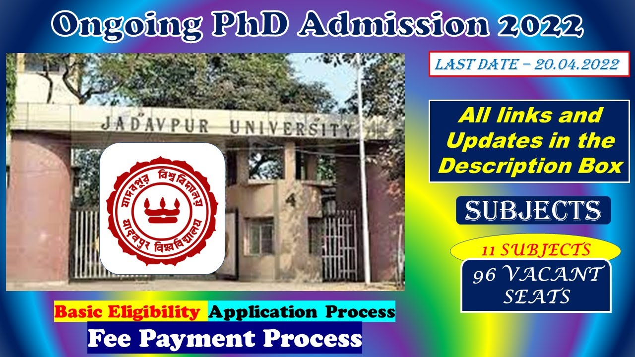 how to apply for phd in jadavpur university