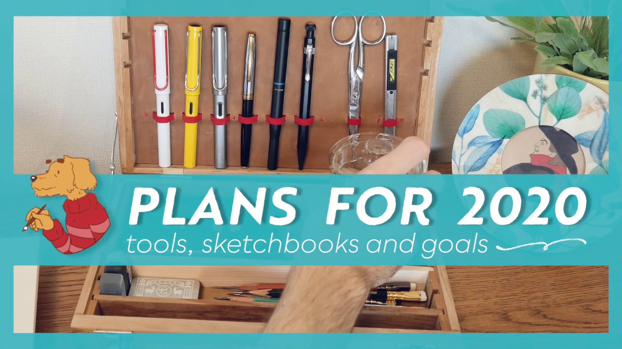 Goals, tools and sketchbooks for 2020 YouTube