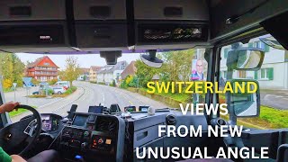 Swiss Truck Cabin View: Kreuzlingen to Salmsach Drive