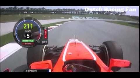 F1 2013 - Jules Bianchi Onboard Malaysia
