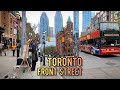 Toronto  saturday walking tour front street downtown toronto canada 4k