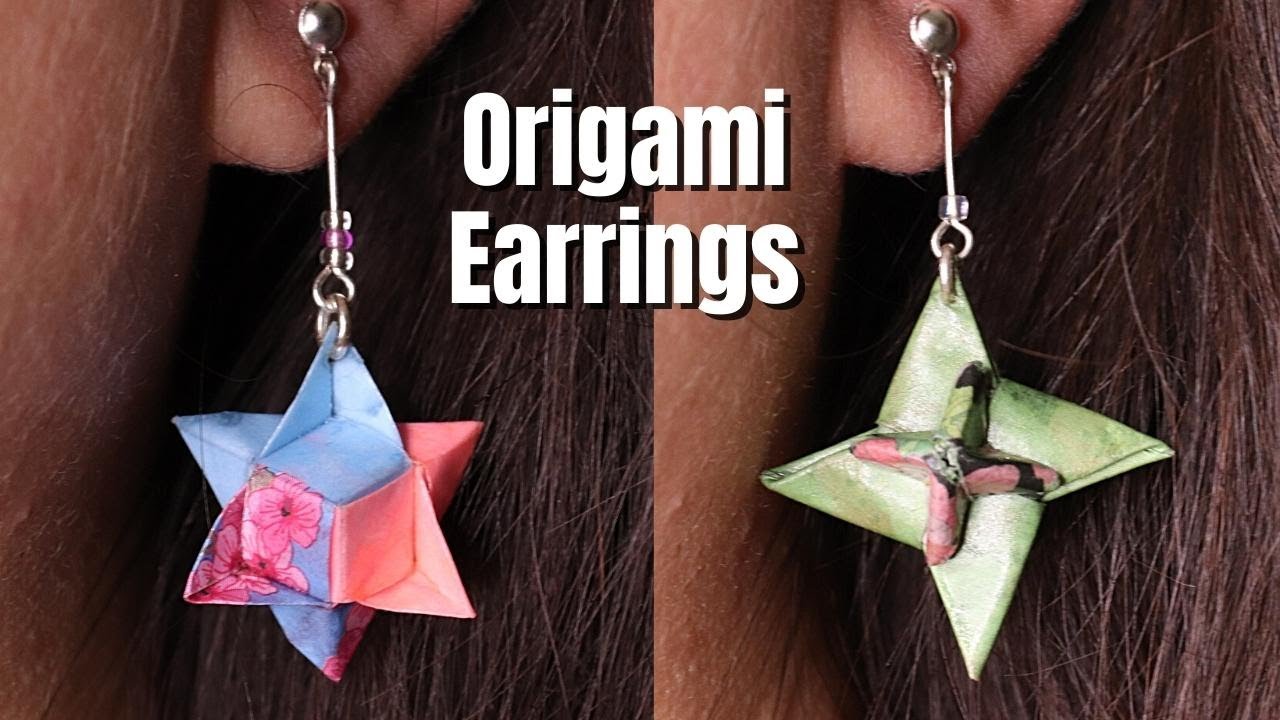 How to make origami Earrings - Origami Spinner and Origami Star