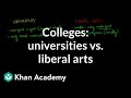 Comparing universities vs liberal arts colleges