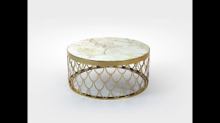 Gocce Gold Orta Sehpa | Nill's Furniture Design