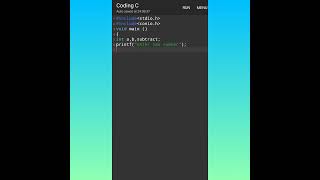 C PROGRAM FOR SUBTRACTION OF NUMBER #2