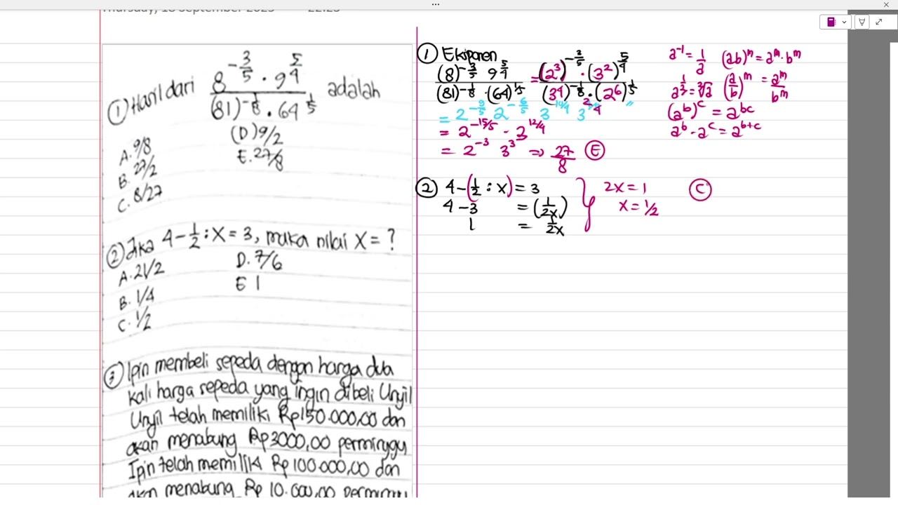 Pembahasan TO 2 TKA Inten MTK Wajib 2025 (Part 1/4)