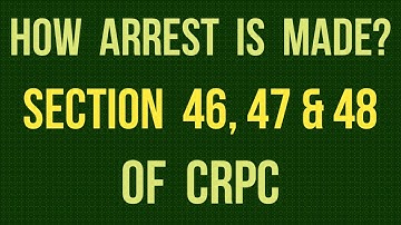 How Arrest is Made? I Section 46, 47 & 48 of CRPC