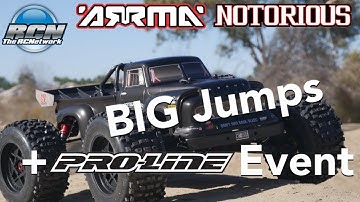Arrma Notorious 6S BLX Running Video and Pro-Line Monster Truck Footage