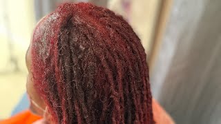 Custom Red color on Gray hair| Watch to the end