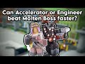 Can accelerator or engineer beat molten boss faster  tower defense simulator