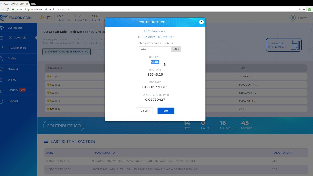 HOW TO BUY FALCON COIN ICO PLATFORM - ICO IS LIVE NOW