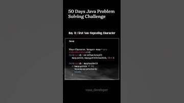 Day 8 of 50: Find First Non-Repeating Character in Java #codechallenge #50daysofcode #coding #csit