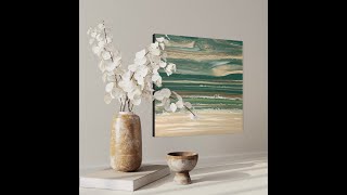 Lovely Neutral Landscape Swipe   Acrylic Pour Painting, Flow Art, Fluid Art Technique,