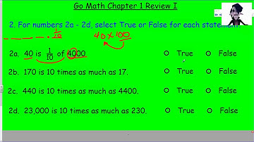 Go Math 5th Grade Chapter 1 Review Part 1