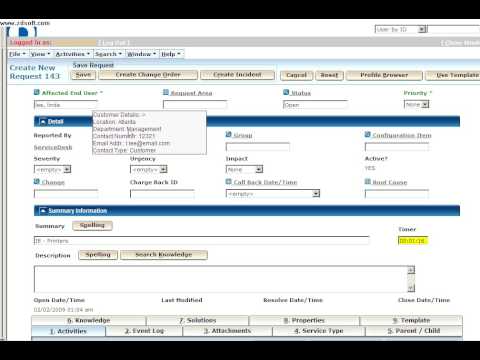 Unicenter Servicedesk R11 2 Customization Using Javascript Demo