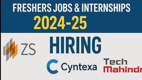 🚀 ZS, Cyntexa, Tech Mahindra, CodeLogicX & More Hiring | Freshers Jobs & Internships 2024–25