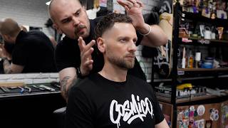 The Perfect Curly Mullet with Clean Tapers 🔥 | ASMR Barber 💈