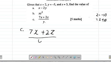 Substitution Example 2 - CSEC Mathematics