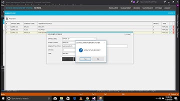 School Management System | Part 12. Update And Delete Subject