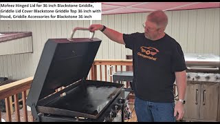 Hinged Lid for 36 inch Blackstone Griddle by Mofeez, Griddle Lid Cover Top 36 inch with Hood