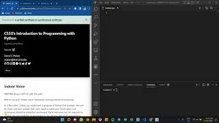 indoor voice | cs50's programming with python