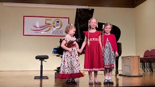 Abby (9) Ellie (7) and Vivian (5) Winter 2022 piano and violin recital