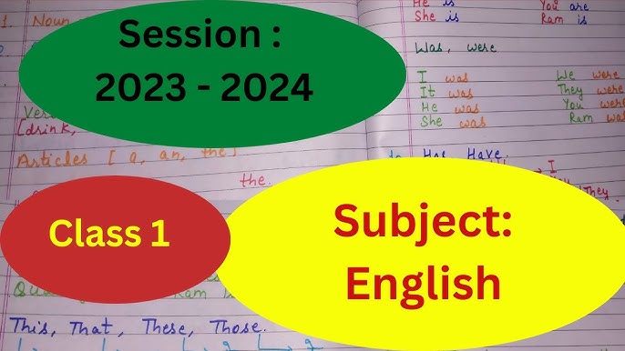 EVS for Class 1 - Books, Notes, Tests 2023-2024 Syllabus