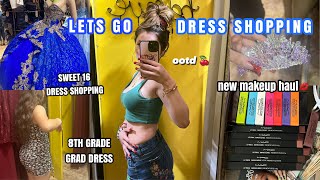 Vlog: Come Shopping with Me! Graduation Dress + Sweet 16 Dress &amp; Haul!