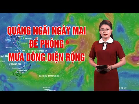 Quảng Ngãi ngày mai đề phòng mưa dông diện rộng | BẢN TIN THỜI TIẾT