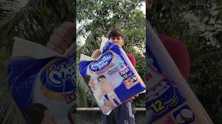 World’s Biggest Mamy Poko Pants Unboxing & Fun Experiment! 🩳💦 #shorts