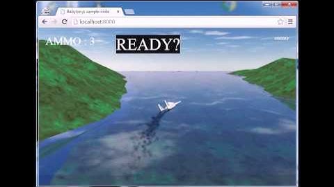 HTML5 Babylon.js Aircraft water effect