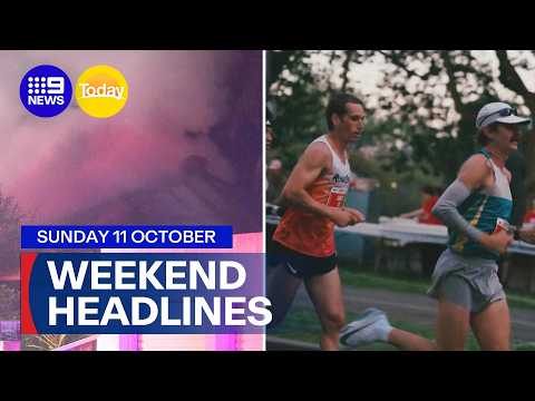 Fire completely guts home; Melbourne Marathon kicks off | 9 News Australia