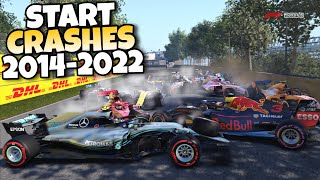 F1 START CRASHES 2014-2022 #2