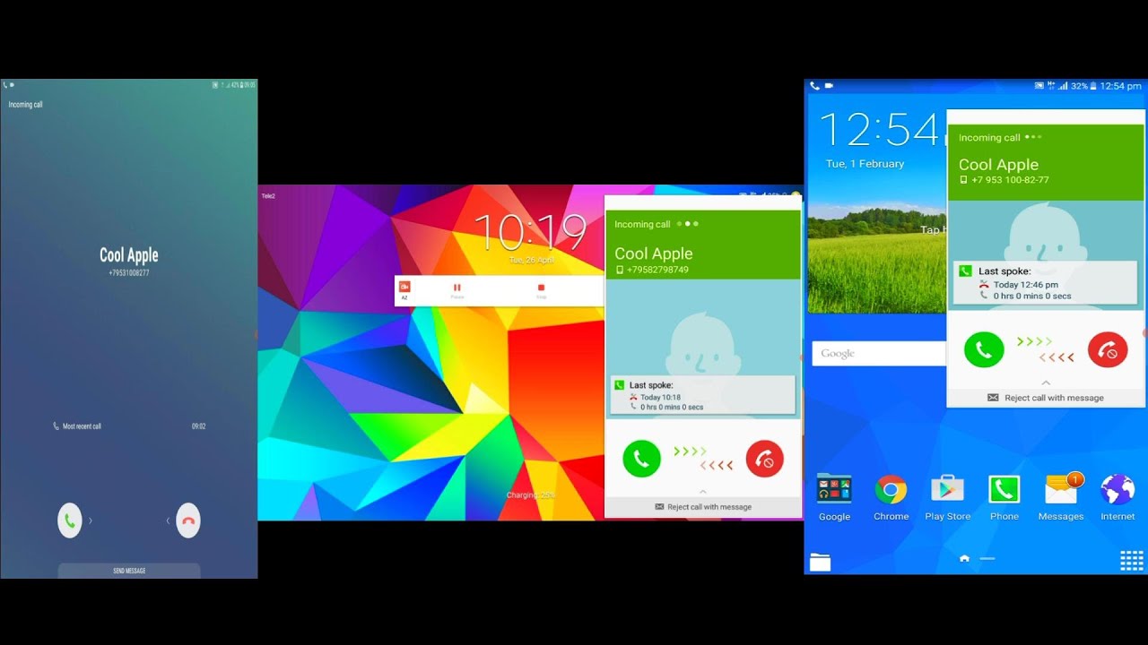 Screen recorder Samsung Galaxy Tablet / calls YouTube