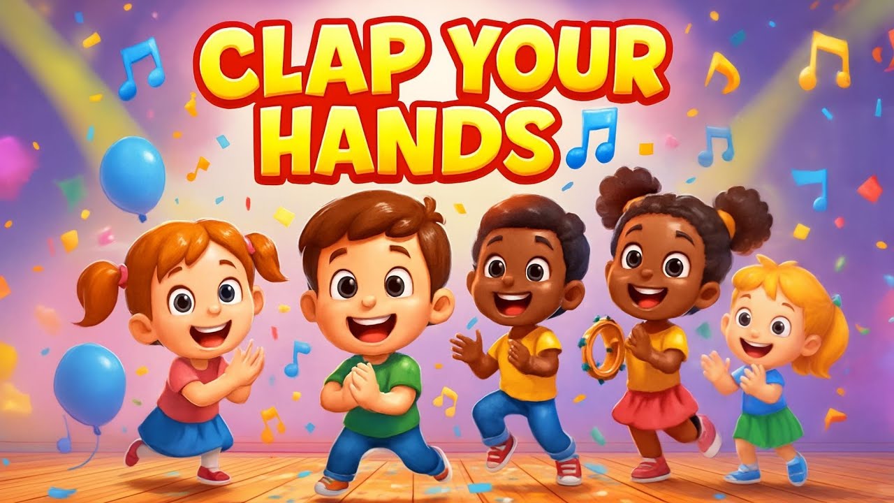 Clap Your Hands Dance Action Rhyme | Kids Songs & Nursery Rhymes - YouTube