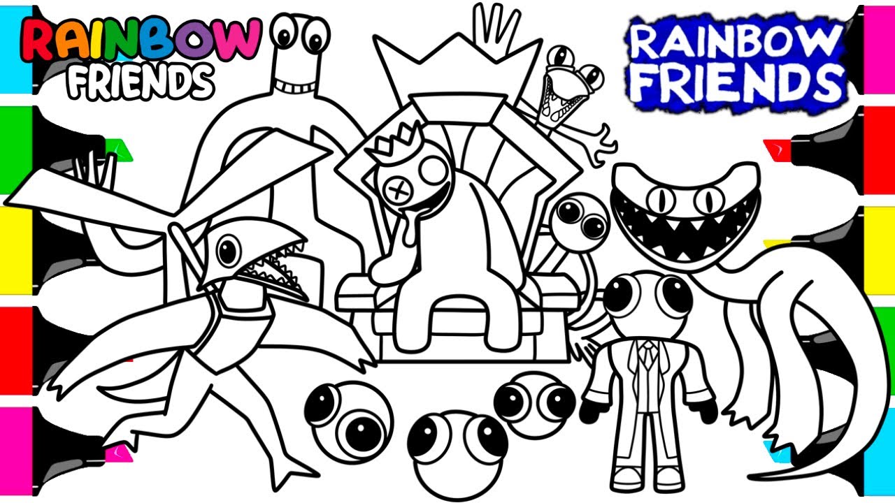 Rainbow Friends chapter 2 coloring/ SKIBIDI TOILET Vs. RAINBOW FRIENDS / Rainbow  Friends coloring 