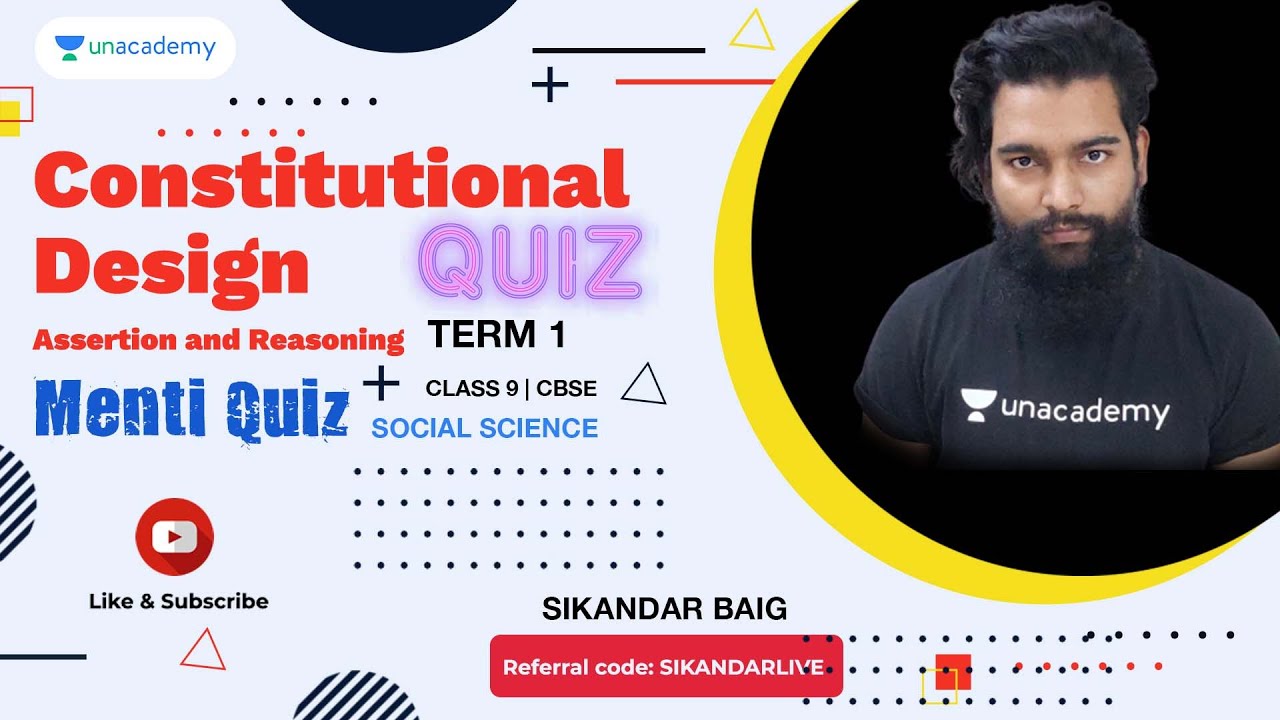 Constitutional Design Assertion And Reasoning MCQ Term 1 Exam CBSE