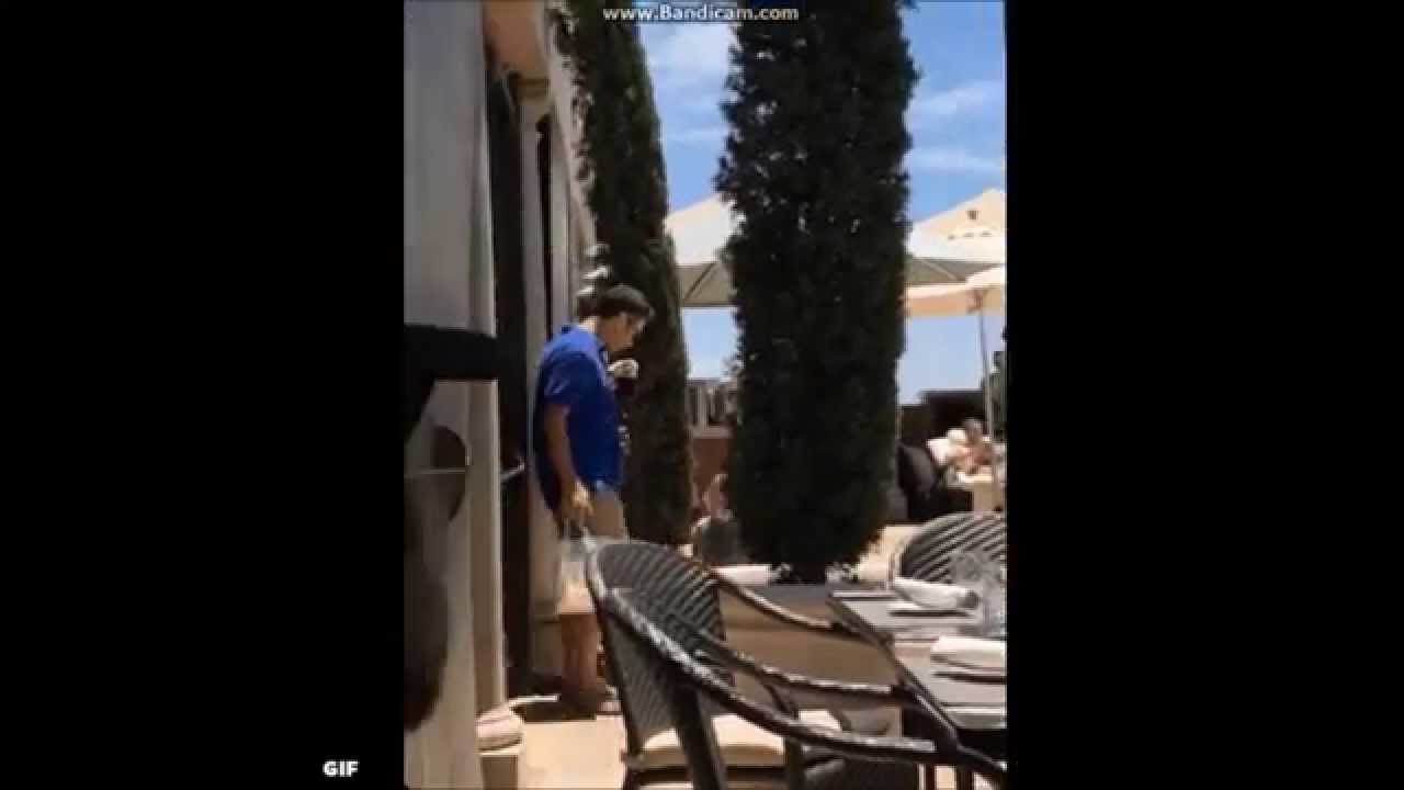 Selena Gomez & Justin Bieber at the Montage Beverly Hills Hotel , July