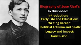 autobiography of jose rizal | life story | famous people