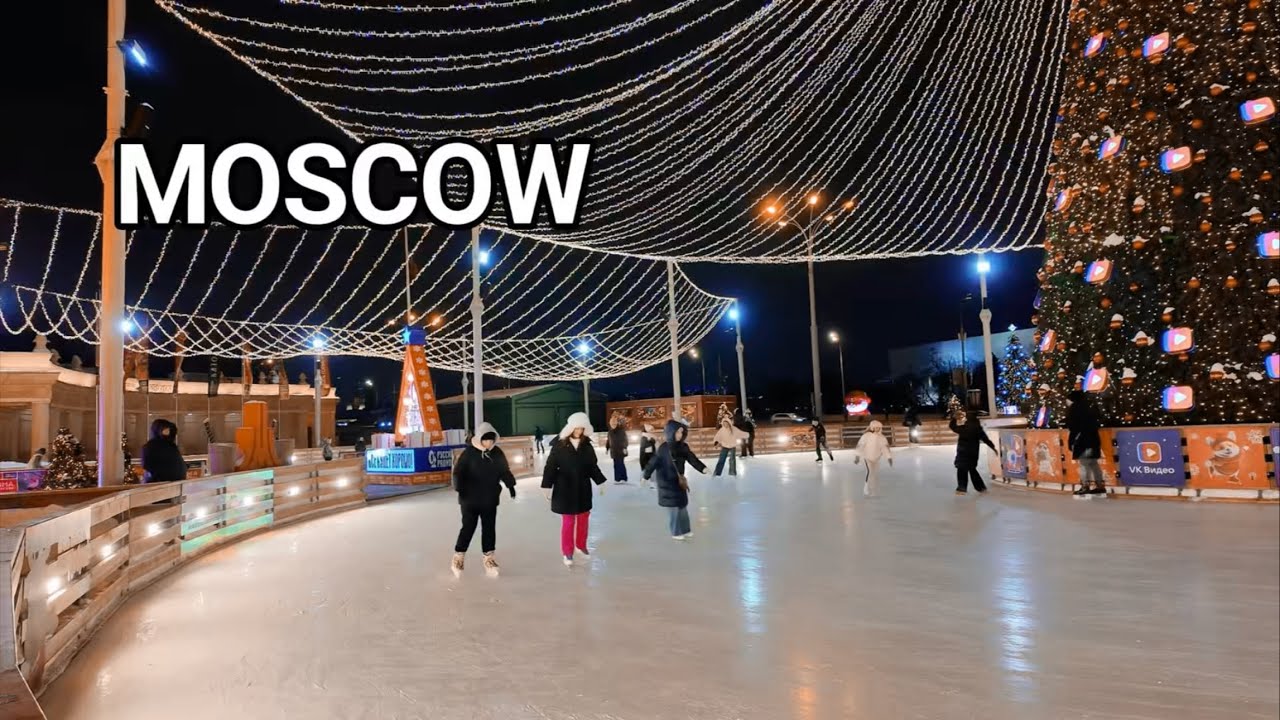 Real Evening Walk in Moscow ❄️ | Gorky Park to Arbat Street | January 2026 | 4K